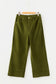 Burgundy Corduroy Solid Color High Waist Wide Leg Pants