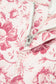 Pink Vintage Floral Print Denim Shift Pants