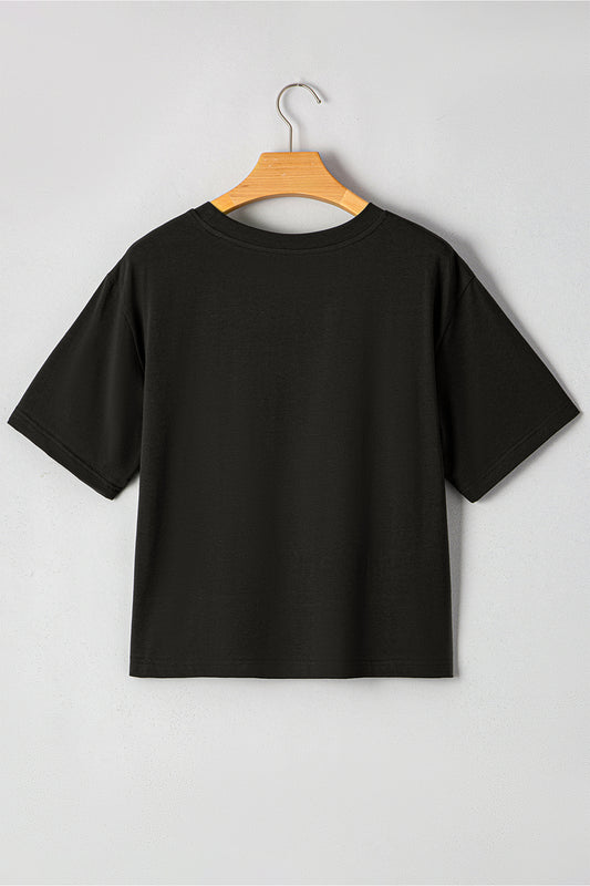 Carbon Grey Plus Size Western Aztec Bull Skull Printed T Shirt