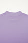 Sachet Pink Solid Color High Neck Oversize Tee