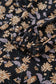 Black Floral Deep V Neck Smocked Bust Bubble Sleeve Babydoll Dress