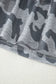 Gray Camouflage Print Round Neck T Shirt
