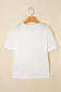 White Scalloped Lace Trim Jacquard Textured T Shirt