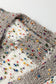Brown Confetti Dot Checkered Print Open Cardigan with Pockets