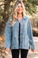 Beau Blue Multi Patched Pockets Side Tie up Boyfriend Style Denim Jacket