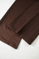 Dark Brown Braided V Neck Long Sleeve Loose Top and Drawstring High Waist Pants 2pcs Outfit