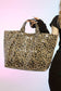 Brown Leopard PU Leather Water Proof Tote Bag