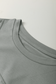 Medium Grey Solid Color Toothpick Stripe Round Neck T Shirt