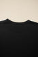 Black Varsity Striped Detail Loose Tee Jogger Pants 2pcs Outfit