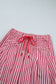 Red Stripe Drawstring Casual Loose Pants