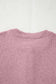 Clearly Aqua Ribbed Texture Drop Shoulder Henley Knit Top