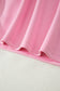 Pink V Neck Sleeveless Double Zip Shift Midi Dress