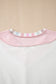 White Exposed Seam Rainbow Stripe Color Block V Neck Loose Long Sleeve Top