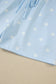 Black Exposed Seam Detail Polka Dot Loose Tee Drawstring Shorts Set
