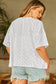 Golden Fleece Pointelle Rhombus Knit Plus Size V Neck Loose Top