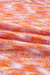 Orange Vibrant Abstract Print Drop Shoulder V Neck Tunic Oversized Sweater