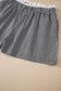 Sky Blue Contrast Trim Plaid Print Plus Size Shorts