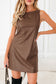 Wild Ginger Vegan Leather Sleeveless Mini Dress