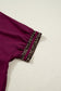 Red Dahlia Contrast Leopard Trim V Neck Short Sleeve Blouse