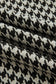 Khaki Houndstooth Print V Neck Sleeveless Mini Dress