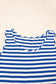 Sky Blue Stripe U Neck Sleeveless Loose Fit Mini Dress