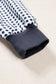 Black Plaid Sleeve Colorblock Loose Tunic Sweatshirt