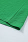 Sea Green Solid Color Ruffle Trim Short Sleeve Blouse