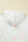 Gray Floral Print Plus Size Loose Hoodie