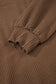 Coffee Twisted Rib Texture Solid Hoodie