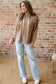 Jet Stream Thermal Textured Lace Drawstring Baggy Hoodie