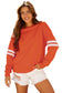 Tillandsia Purple Varsity Striped Detail Drop Shoulder Oversized Sweatshirt