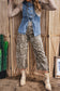 Ashleigh Blue Buttoned Front Slit Denim Vest