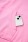 Parchment Checkered Patchwork Kangaroo Pocket Half Zipper Hoodie