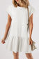 Ashleigh Blue Solid Color Cap Sleeve Drop Waist T Shirt Dress