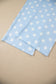 Sky Blue Polka Dot Contrast Trim Long Sleeve Top Drawstring Shift Pants Set