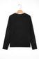 White Solid Color Seam Detail Raglan Long Sleeve Top