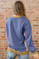Wild Wind Color Block Mix Texture Waffle Patchwork Oversize Sweatshirt