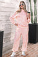 Pink Camo Print Jogger Pants Set
