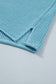 Mist Blue Exposed Seam Detail Half Sleeve Loose Sweater