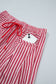 Red Stripe Drawstring Casual Loose Pants