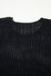 Black Crochet Hollow-out Jumper Top Sweater