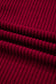 Racing Red Ribbed V Neck Contrast Ribbon Bow Back Drop Shoulder Long Sleeve Top