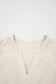 Parchment Long Sleeve Notched Neck Jacquard Tiered Mini Dress
