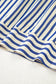 Blue Stripe Collared Half Button Side Pockets Loose Fit Mini Dress