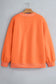 Brown Colorblock Polka Dot Contrast Trim Oversized Sweatshirt