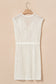 Beige Open Knit Drawstring Waist Beach Dress