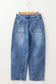 Dusk Blue High Waist Straight Leg Ankle Jeans