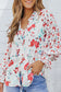 Blue Cakewalk Floral Smocked Blouse