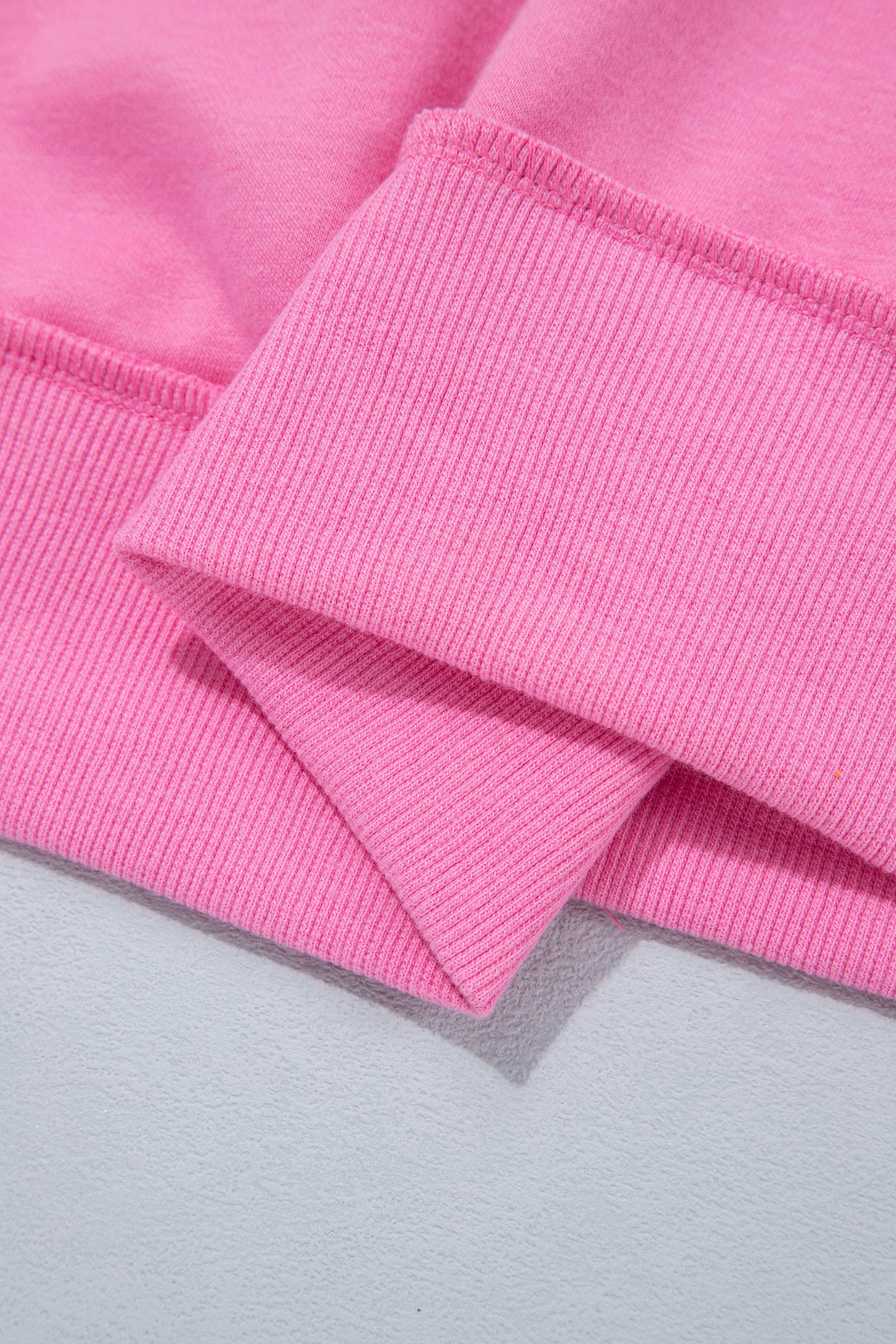 Bright Pink Exposed Seam Detail Reversible Double Wear Plus Size Sweatshirt