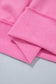 Bright Pink Exposed Seam Detail Reversible Double Wear Plus Size Sweatshirt